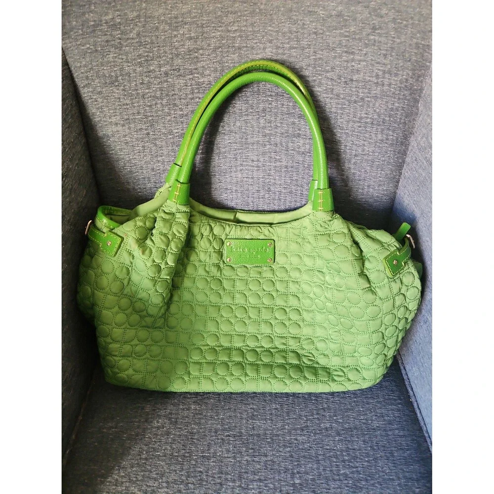 Kate Spade Green Quilted Shoulder Bag